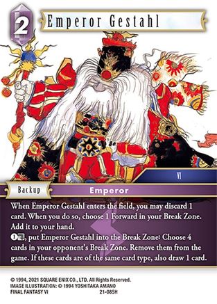 Emperor Gestahl (21-085H) - Beyond Destiny Foil