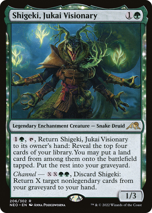 Shigeki, Jukai Visionary (NEO-206) - Kamigawa: Neon Dynasty: (enchantment) Foil