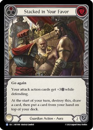 Stacked in Your Favor (Red) (HVY068) - Heavy Hitters Rainbow Foil