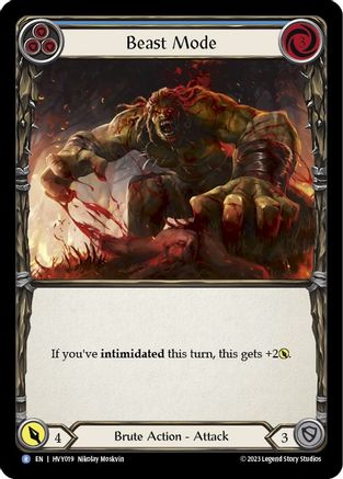 Beast Mode (Blue) (HVY019) - Heavy Hitters Rainbow Foil