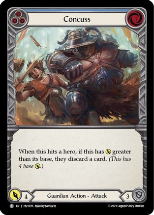 Concuss (Blue) (HVY076) - Heavy Hitters Rainbow Foil