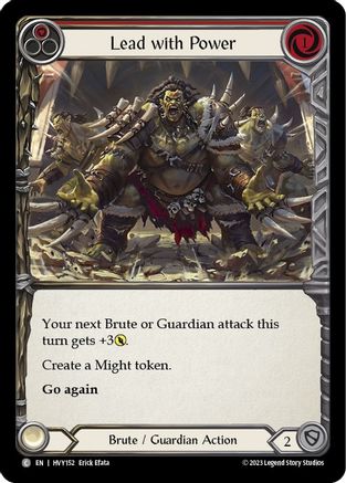 Lead with Power (Red) (HVY152) - Heavy Hitters Rainbow Foil