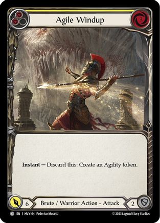 Agile Windup (Yellow) (HVY164) - Heavy Hitters Rainbow Foil
