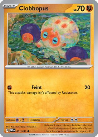 Clobbopus 051/091 - Reverse Holofoil SV Paldean Fates - Common