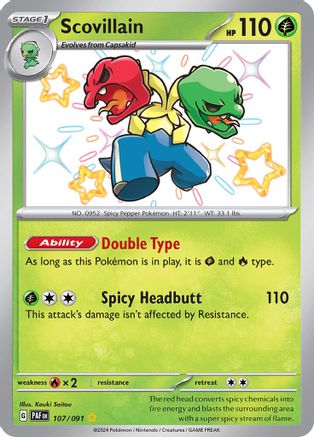 Scovillain 107/091 - Holofoil SV Paldean Fates - Shiny Rare