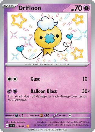 Drifloon 155/091 - Holofoil SV Paldean Fates - Shiny Rare