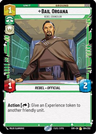 Bail Organa - Rebel Councilor (094/252) - Spark of Rebellion Foil