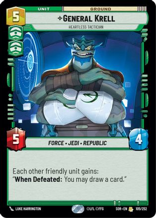 General Krell - Heartless Tactician (105/252) - Spark of Rebellion Foil
