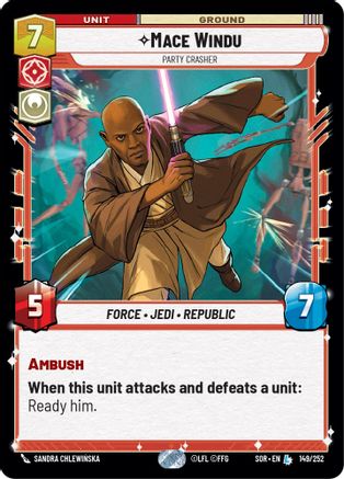 Mace Windu - Party Crasher (149/252) - Spark of Rebellion Foil