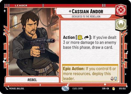 Cassian Andor - Dedicated to the Rebellion (013/252) - Spark of Rebellion