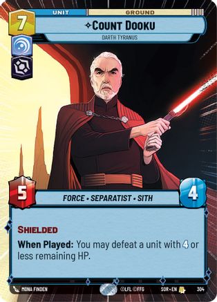 Count Dooku - Darth Tyranus (Hyperspace) (304) - Spark of Rebellion Foil