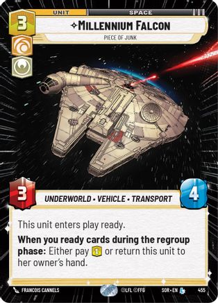Millennium Falcon - Piece of Junk (Hyperspace) (455) - Spark of Rebellion Foil
