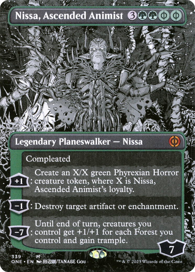 Nissa, Ascended Animist (ONE-339) - Phyrexia: All Will Be One: (Showcase) (Borderless)