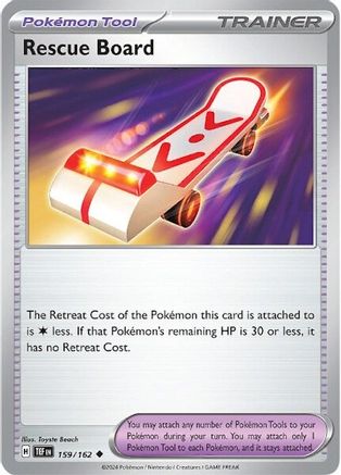Rescue Board 159/162 - Reverse Holofoil SV05 Temporal Forces - Uncommon