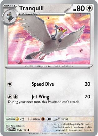 Tranquill 134/162 - Reverse Holofoil SV05 Temporal Forces - Common