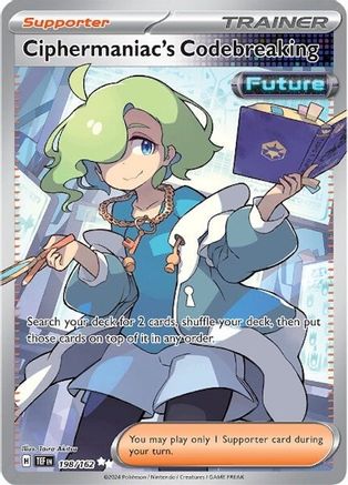 Ciphermaniac's Codebreaking 198/162 - Holofoil SV05 Temporal Forces - Ultra Rare