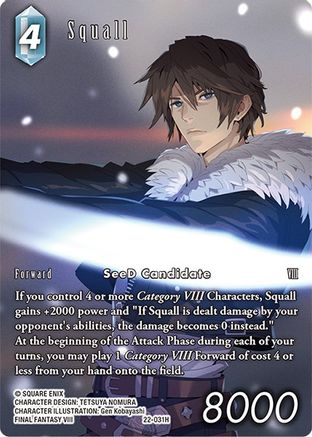 Squall (Full Art) (22-031H) - Hidden Hope Foil