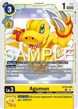 Agumon (BT16-029) - Beginning Observer