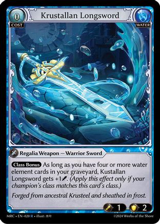 Krustallan Longsword (020) - Mercurial Heart