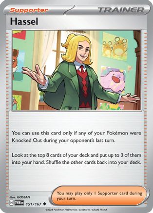Hassel 151/167 - Reverse Holofoil SV06 Twilight Masquerade - Uncommon