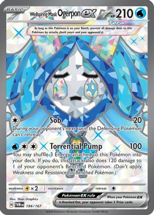 Wellspring Mask Ogerpon ex 194/167 - Holofoil SV06 Twilight Masquerade - Ultra Rare