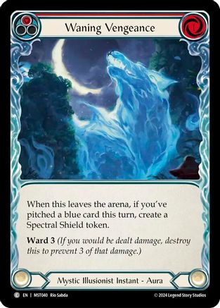 Waning Vengeance (Red) (MST040) - Part the Mistveil Rainbow Foil