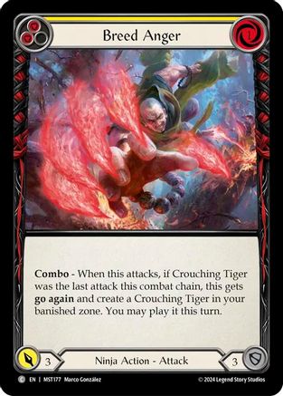Breed Anger (Yellow) (MST177) - Part the Mistveil Rainbow Foil