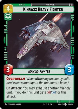 Kihraxz Heavy Fighter (118/262) - Shadows of the Galaxy