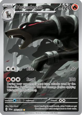 Houndoom 066/064 - Holofoil SV Shrouded Fable - Illustration Rare