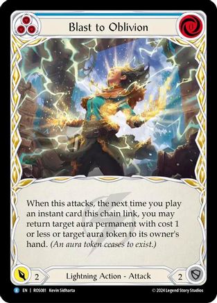 Blast to Oblivion (Blue) (ROS081) - Rosetta Rainbow Foil