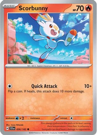 Scorbunny 026/142 SV07 Stellar Crown - Common