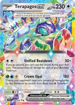 Terapagos ex 128/142 - Holofoil SV07 Stellar Crown - Double Rare