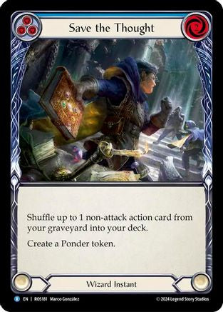 Save the Thought (Blue) (ROS181) - Rosetta Rainbow Foil