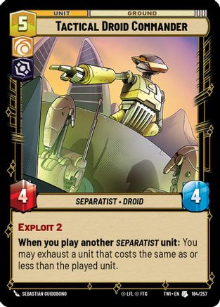 Tactical Droid Commander (184/257) - Twilight of the Republic