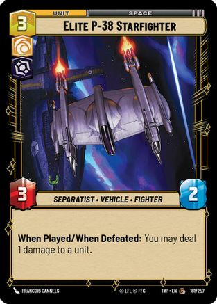 Elite P-38 Starfighter (181/257) - Twilight of the Republic