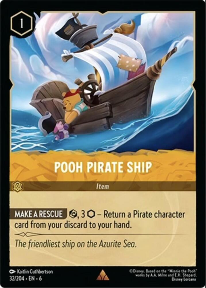 Pooh Pirate Ship / Rare / LOR6