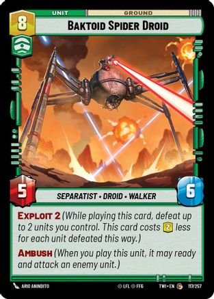 Baktoid Spider Droid (117/257) - Twilight of the Republic