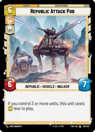 Republic Attack Pod (197/257) - Twilight of the Republic