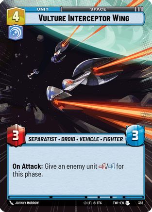 Vulture Interceptor Wing (Hyperspace) (336) - Twilight of the Republic Foil