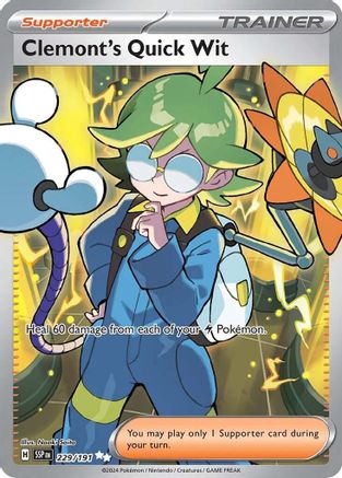 Clemont's Quick Wit 229/191 - Holofoil SV08 Surging Sparks - Ultra Rare