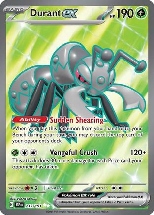 Durant ex 215/191 - Holofoil SV08 Surging Sparks - Ultra Rare