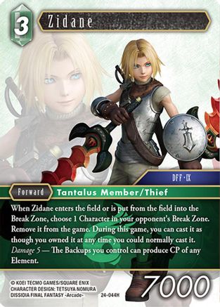 Zidane (24-044H) - Hidden Legends Foil