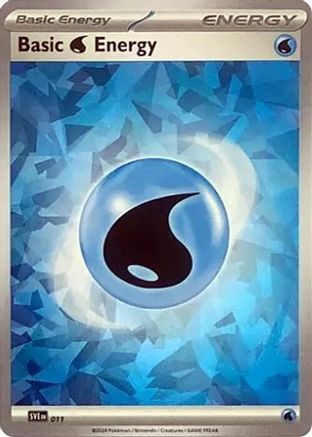 Basic Water Energy (Cracked Ice Holo) 011 - Holofoil SV07 Stellar Crown - Common