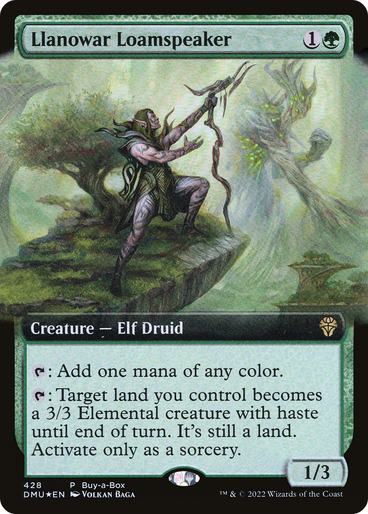 Llanowar Loamspeaker (BABP-428) - Dominaria United: (Extended Art) Foil