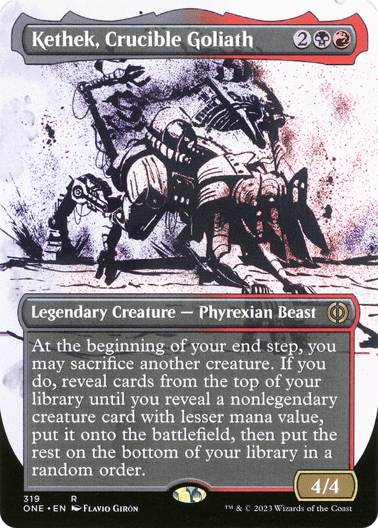 Kethek, Crucible Goliath (ONE-319) - Phyrexia: All Will Be One: (Showcase) (Borderless)