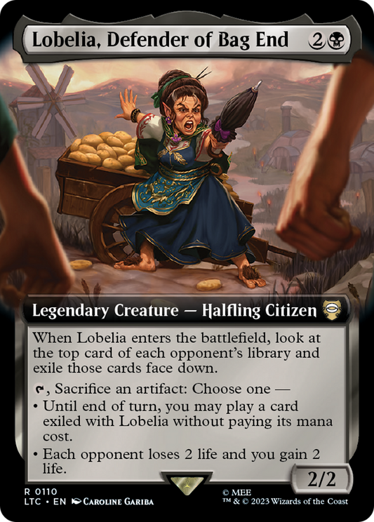 Lobelia, Defender of Bag End (LTC-110) - Tales of Middle-earth Commander: (Extended Art)