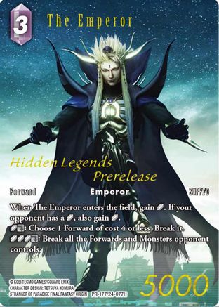 The Emperor (Prerelease Promo) (PR-177/24-077H) - Hidden Legends Foil