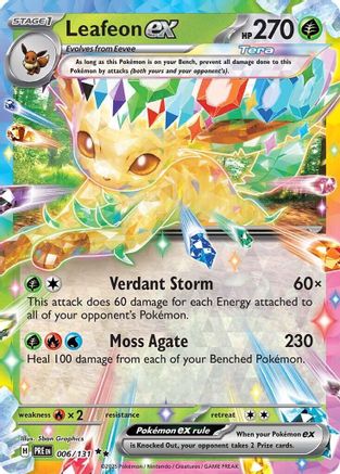 Leafeon ex 006/131 - Holofoil SV Prismatic Evolutions - Double Rare