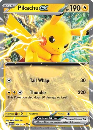 Pikachu ex 028/131 - Holofoil SV Prismatic Evolutions - Double Rare