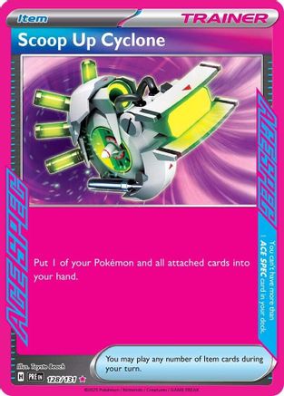 Scoop Up Cyclone 128/131 - Holofoil SV Prismatic Evolutions - ACE SPEC Rare